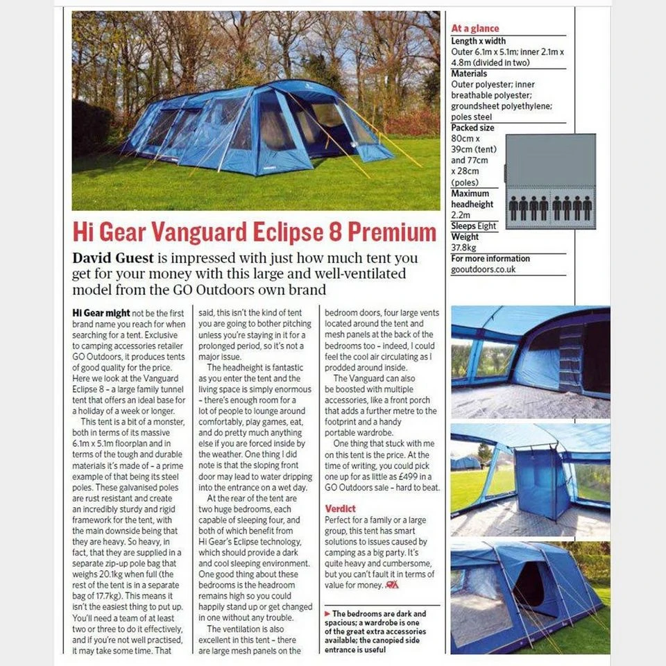 Vanguard Eclipse 8 Premium Family Tent 5 Vanguard Eclipse 8 Premium Family Tent - Image 3