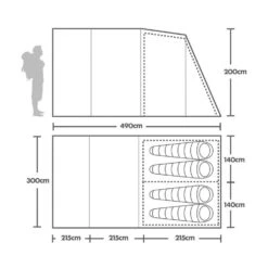 Hampton 4 Nightfall Family Tent -Outdoor Equipment Sale go 351199 b