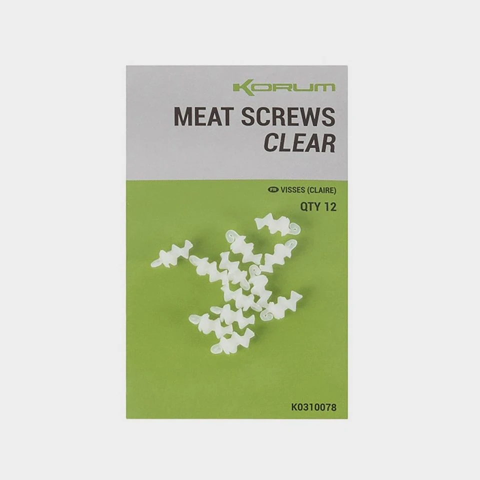 KORUM Meat Screws Clear 3 KORUM Meat Screws Clear